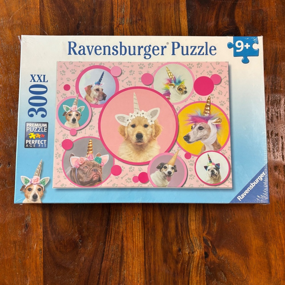 Ravensburger Unicorn Party 300 XXL Piece Jigsaw Puzzle Dogs 132973 Ages 9+ NEW